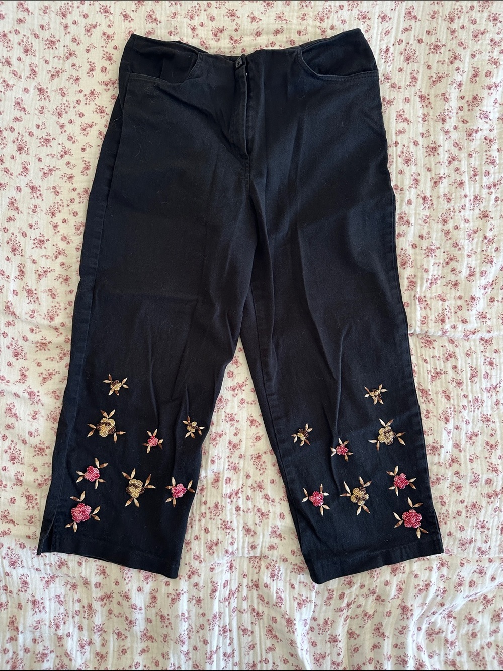 Vintage Beaded Capris